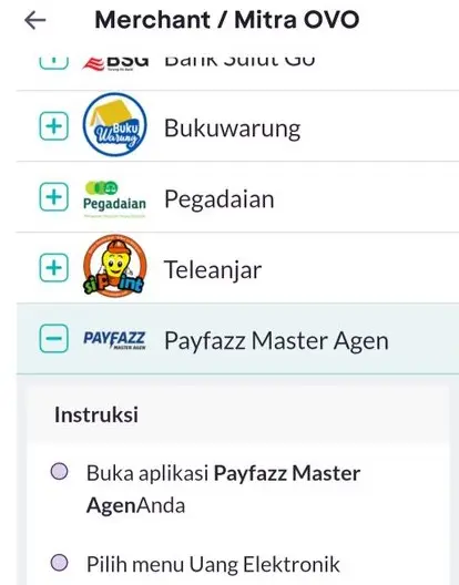 Merchant OVO Payfazz master agen