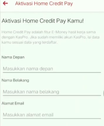 isi data lengkap limit home credit