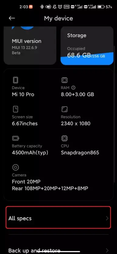 cek kesehatan baterai Xiaomi 2