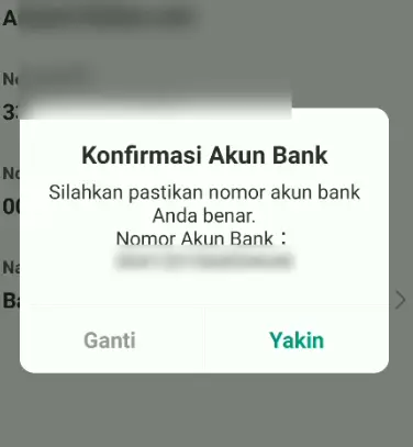 Informasi Akun Bank